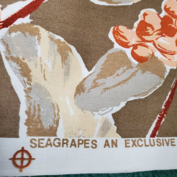 Seagrapes Schumacher Exclusive Screen Print Fabric Vintage Botanical 198" x 28" - Picture 5 of 8